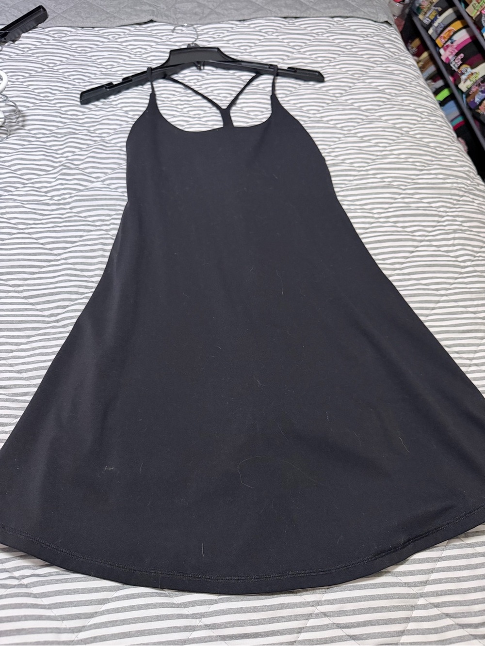 HALARA Black Strappy A-Line Mini Dress